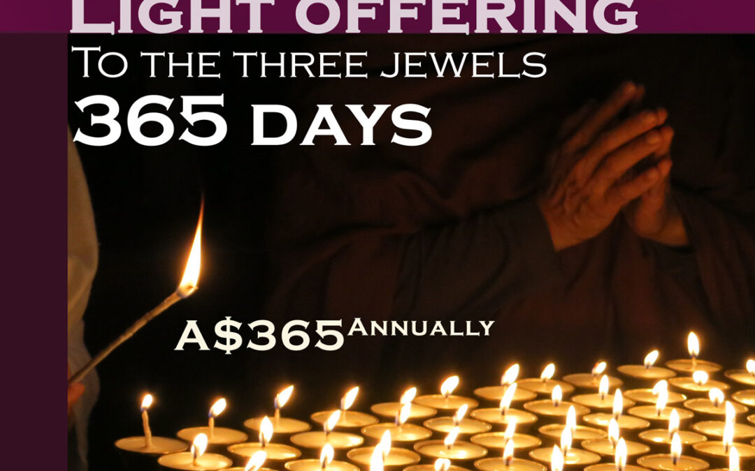 Stupa Light Offerings to the Three Jewels 2023